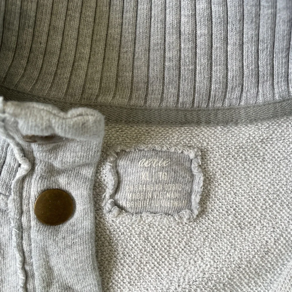 Aerie quarter snap ribbed cuff cotton pullover sweatshirt XL - Picture 4 of 5